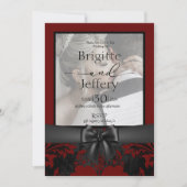 Traditionele foto van bruiloft: rood en zwart kaart (Voorkant)