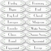 Traditionele Franse Garden-kruidlabels Editable Sticker (Voorkant)