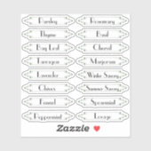 Traditionele Franse Garden-kruidlabels Editable Sticker (Vel)