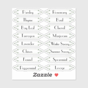 Traditionele Franse Garden-kruidlabels Editable Sticker