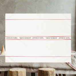 Traditionele Franse Joyeux Noël Stripe Kerstmis Tafelkleed