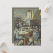 Traditionele Franse keuken Kaart (Voorkant / Achterkant in situ)