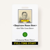 Traditionele "FULL-TIME PERSONFF"-badge Badge (Achterkant)