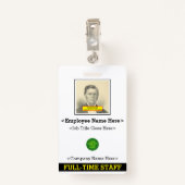 Traditionele "FULL-TIME PERSONFF"-badge Badge (Achterkant met clip)