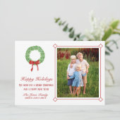 Traditionele Garland Christmas Kaart (Staand voorkant)