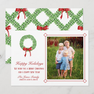 Traditionele Garland Christmas Kaart