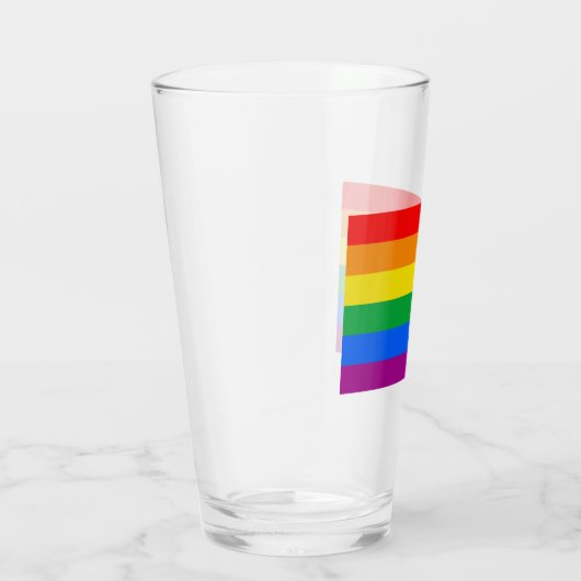 Traditionele Gay Pride Flag Glas (Rechts)