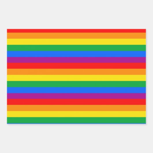 Traditionele Gay Pride Flag Inpakpapier Vel (Voorkant 3)