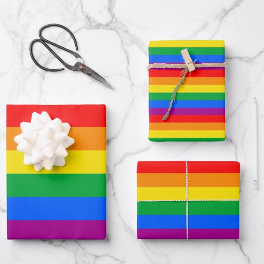 Traditionele Gay Pride Flag Inpakpapier Vel (Voorkant)