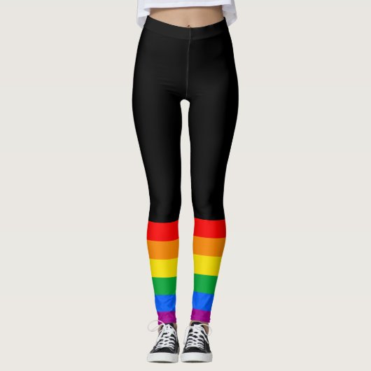 Traditionele Gay Pride Flag Leggings (Voorkant)