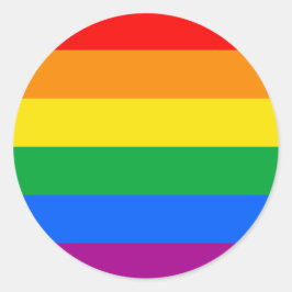 Traditionele Gay Pride Flag Ronde Sticker