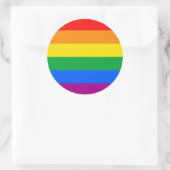 Traditionele Gay Pride Flag Ronde Sticker (Tas)