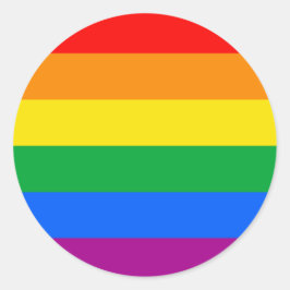 Traditionele Gay Pride Flag Ronde Sticker
