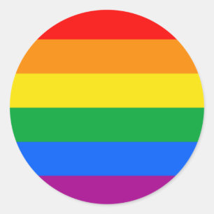 Traditionele Gay Pride Flag Ronde Sticker