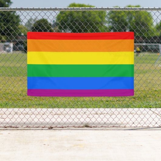 Traditionele Gay Pride Flag Spandoek (Insitu)
