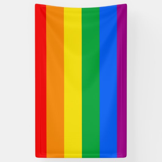 Traditionele Gay Pride Flag Spandoek (Verticaal)