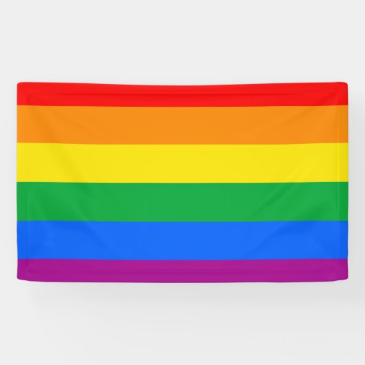 Traditionele Gay Pride Flag Spandoek (Horizontaal)