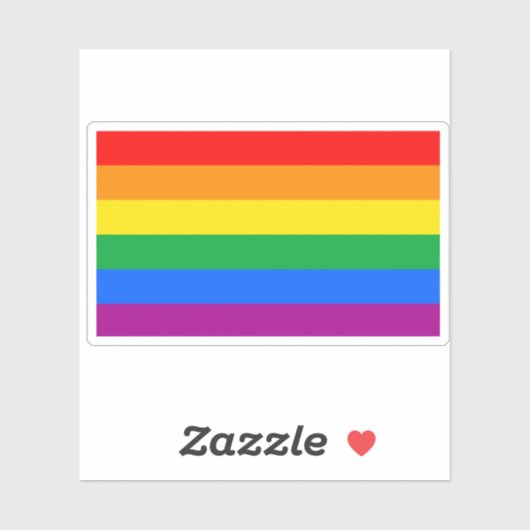 Traditionele Gay Pride Flag Sticker (Vel)