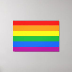 Traditionele Gay Pride-vlag Canvas Afdruk