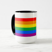 Traditionele Gay Pride Vlag Koffiemok Mok (Voorkant links)