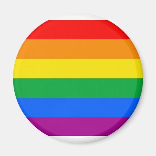 Traditionele Gay Pride-vlag Magneet (Voorkant)