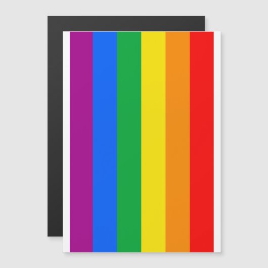 Traditionele Gay Pride-vlag Magnetische Uitnodiging (Voorkant / Achterkant)