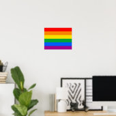 Traditionele Gay Pride-vlag Poster (Thuiskantoor)