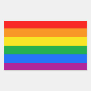 Traditionele Gay Pride-vlag Rechthoekige Sticker