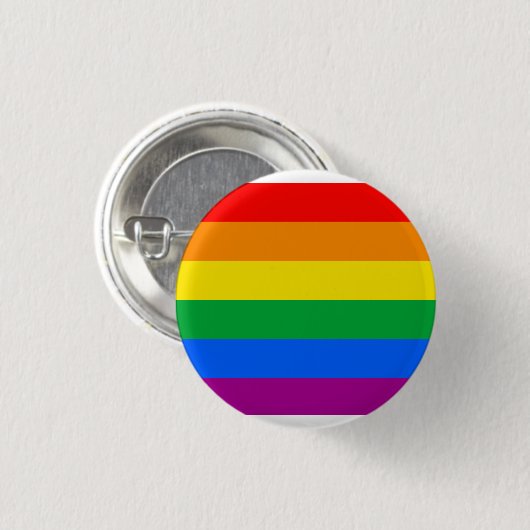 Traditionele Gay Pride-vlag Ronde Button 3,2 Cm (Voorkant /achterkant)