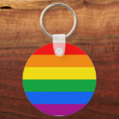 Traditionele Gay Pride-vlag Sleutelhanger (Voorkant)