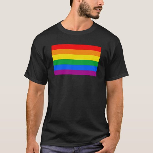 Traditionele Gay Pride-vlag T-shirt (Voorkant)