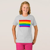 Traditionele Gay Pride-vlag T-shirt (Voorkant volledig)