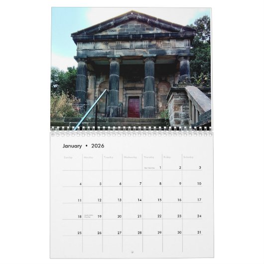 Traditionele gebouwen van Engeland Kalender (Jan 2026)