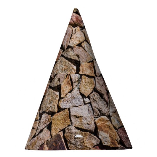 Traditionele gebroken stenen stapelmuren feesthoedjes (Rechts)