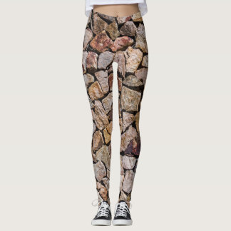 Traditionele gebroken stenen stapelmuren leggings