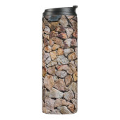Traditionele gebroken stenen stapelmuren thermosbeker (Gedraaid links)