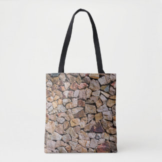 Traditionele gebroken stenen stapelmuren tote bag