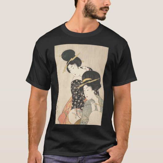 Traditionele geisha Art T-Shirt uit Japan (Voorkant)
