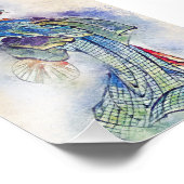 Traditionele Geisha Hokusai japan art. Foto Afdruk (Hoek)