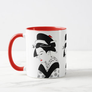 Traditionele Geisha illustratie Mok
