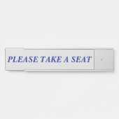 Traditionele "GELIEVE EEN ZITTING TE NEMEN" Deurbordje (Voorkant)