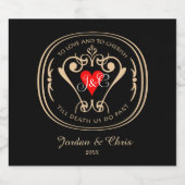 Traditionele geloften Mousserende Wijn Label Sparkling Wijnetiket (Enkel label)