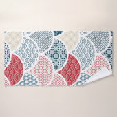 traditionele geometrische kimono patroon  sketc badhanddoek (Badhanddoek)