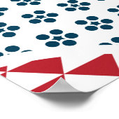 traditionele geometrische kimono patroon sketc poster (Hoek)