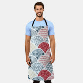 traditionele geometrische kimono patroon sketc schort (Gedragen)