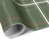 Traditionele Geplakt Gezellige Cabin Goud Groene K Cadeaupapier (Rol Hoek)