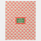Traditionele geruite deken op maat met monogram al (Voorkant)