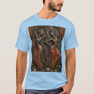 Traditionele Gesneden Afrikaanse Dansers, Oude Sta T-shirt