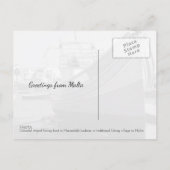 Traditionele gestreept Vissen Boat Marsaxlokk Malt Briefkaart (Achterkant)