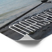 Traditionele gestreepte vissersboot Marsaxlokk Mal Poster (Hoek)